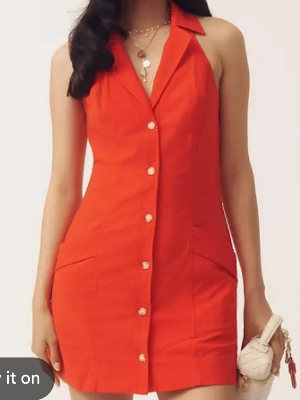 NWT Maeve Anthropologie red collared mini dress size XS
